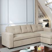 Beige chenille sectional w/ bed & storage by Furniture of America additional picture 5