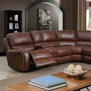 Browntransitional power sectional by Furniture of America additional picture 2