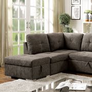 Gray Contemporary Sectional w/ Sleeper by Furniture of America additional picture 2
