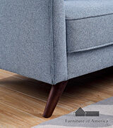 Light blue linen-like fabric transitional sofa by Furniture of America additional picture 7