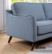 Light blue linen-like fabric transitional sofa by Furniture of America additional picture 8