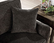 Mid-century modern style dark gray chenille fabric sofa additional photo 3 of 7