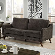 Mid-century modern style dark gray chenille fabric sofa by Furniture of America additional picture 8
