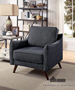 Gray linen-like fabric transitional sofa by Furniture of America additional picture 6