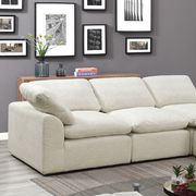 Cream 4pcs modular contemporary sectional additional photo 2 of 1