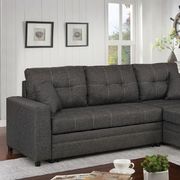 Gray contemporary sectional w/ sleeper additional photo 2 of 5
