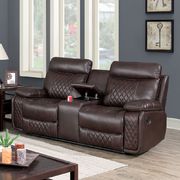 Brown Transitional Recliner sofa w/ diamond pattern by Furniture of America additional picture 3