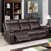 Brown Transitional Recliner sofa w/ diamond pattern by Furniture of America additional picture 4