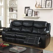 Black Transitional Sofa w/ 2 Recliners by Furniture of America additional picture 3