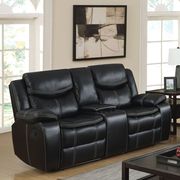 Black Transitional Sofa w/ 2 Recliners by Furniture of America additional picture 4