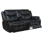 Black Transitional Sofa w/ 2 Recliners by Furniture of America additional picture 6