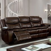 Brown transitional sofa w/ 2 recliners by Furniture of America additional picture 5