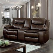 Brown transitional sofa w/ 2 recliners by Furniture of America additional picture 7