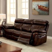 Brown Transitional Sofa w/ 2 Recliners by Furniture of America additional picture 3