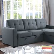 Dark gray contemporary sleeper sectional by Furniture of America additional picture 2