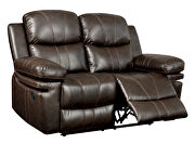 Brown bonded leather match recliner sofa by Furniture of America additional picture 9