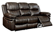 Brown bonded leather match recliner sofa by Furniture of America additional picture 10