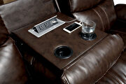 Brown bonded leather match recliner loveseat additional photo 5 of 4