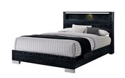 Geometric shape contemporary black finish queen bed by Furniture of America additional picture 8