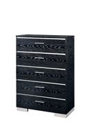 Geometric shape contemporary black finish chest by Furniture of America additional picture 2