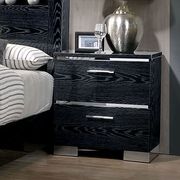 Geometric shape contemporary black finish king bed by Furniture of America additional picture 5