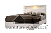 White/ chrome high gloss lacquer coating bed by Furniture of America additional picture 11