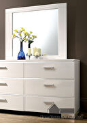 White/ chrome high gloss lacquer coating dresser by Furniture of America additional picture 4