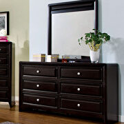 Espresso leatherette padded headboard transitional bed by Furniture of America additional picture 3