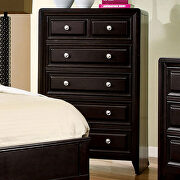 Espresso leatherette padded headboard transitional bed by Furniture of America additional picture 6