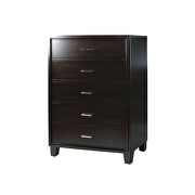 Espresso leatherette padded headboard contemporary bed w/ drawers by Furniture of America additional picture 5