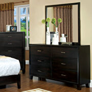 Espresso leatherette padded headboard contemporary bed w/ drawers by Furniture of America additional picture 6