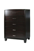 Espresso leatherette padded headboard contemporary bed w/ drawers by Furniture of America additional picture 9