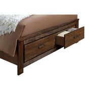 Oak wooden finish queen bed w/ bookcase by Furniture of America additional picture 7