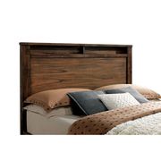 Oak wooden finish bed w/ bookcase / footboard storage by Furniture of America additional picture 6