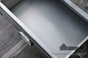 Hand brushed silver metal frame construction industrial bed by Furniture of America additional picture 15