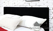 Black finish padded headboard contemporary king bed additional photo 4 of 4