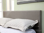 Gray finish padded headboard contemporary bed additional photo 4 of 4