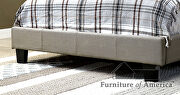 Gray finish padded headboard contemporary bed additional photo 5 of 4
