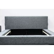 Ultra low-profile modern dark gray fabric platform bed by Furniture of America additional picture 7