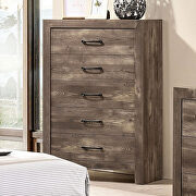 Natural tone button tufted headboard rustic platfrom bed by Furniture of America additional picture 6