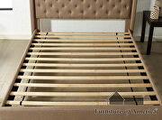 Brown button tufted headboard platform full bed by Furniture of America additional picture 3