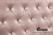 Crystal-like acrylic buttons padded rose gold headboard youth bedroom by Furniture of America additional picture 12