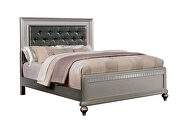 Contemporary mirror trim silver accents bed by Furniture of America additional picture 12