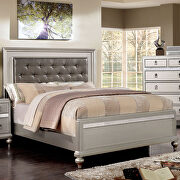 Contemporary mirror trim silver accents bed by Furniture of America additional picture 3