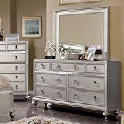 Contemporary mirror trim silver accents bed by Furniture of America additional picture 6