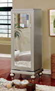 Contemporary mirror trim silver accents swivel chest by Furniture of America additional picture 3