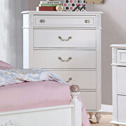 Button tufted headboar white finish youth bedroom by Furniture of America additional picture 2