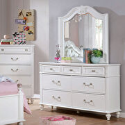 Button tufted headboar white finish youth bedroom by Furniture of America additional picture 3