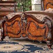 Dark oak solid wood traditional style platfrom bed additional photo 4 of 10