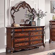Dark oak solid wood traditional style platfrom bed by Furniture of America additional picture 6